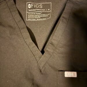 Figs black V-Neck Scrub Top